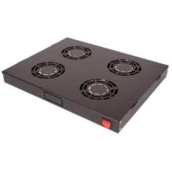 Ventola Roline 19 a 4 fan ON/OFF nero, accessorio per rack