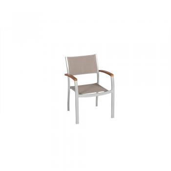 MX Alu Gartensessel Naxos 2tlg. Grau/Silber