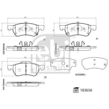 FEBI BILSTEIN 183656 Pastilhas de freio