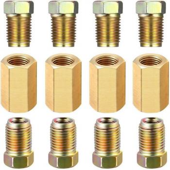 Raccords de frein en laiton, Union évasée inversée et raccord de compression 12 pièces