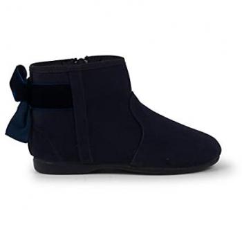 Botas de niña con cremallera y lazo de terciopelo
