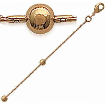 Bracciale Oro Patinato Les Trésors De Lily [D7328] Gocce Dorate 4 mm