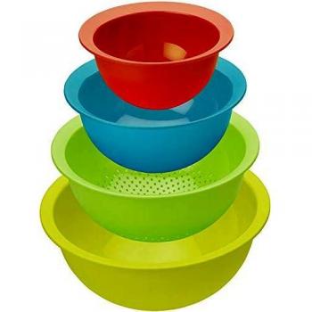 4x Rotho Caruba, Ciotola + Scodella, Multicolore