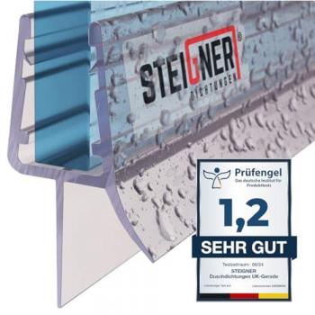 Joint d'étanchéité PVC droit 170 cm – Paroi de douche verre 3,5 mm – STEIGNER UK13
