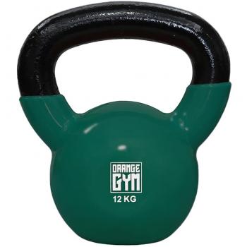 Orange Gym Kettlebell Vinyl 12 kg Donkergroen