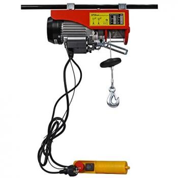 Wiltec Motorwinde Flaschenzug 480W – 100 kg bis 200 kg, 12 m Laufweite, 6 m Breite