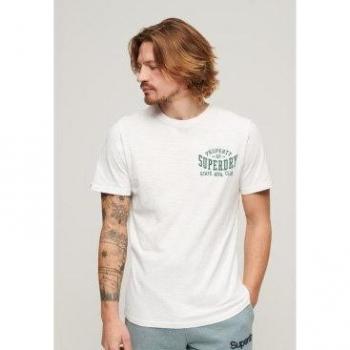 Superdry Herren T-Shirt Athletic College Grafik Weiß