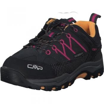 Zapatillas CMP Rigel Low WaterProof negro amarillo rosa infantil - 28