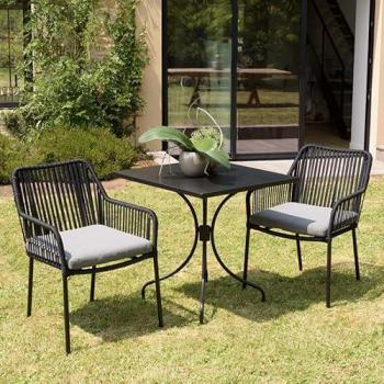 Set Jardín Elegancia Gris-Negrura
