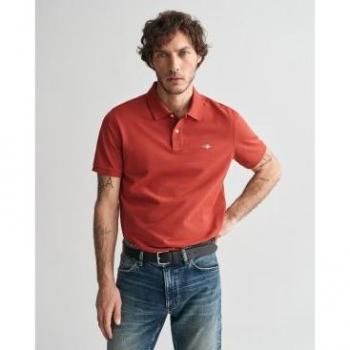Polo Gant Iron Red Reg Shield 3XL a manica corta