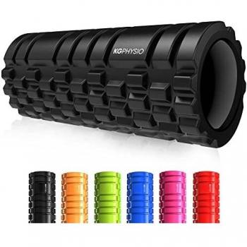 KG Physio Massage Roller for Legs, Back and Arms - Lightweight Muscle Roller for Deep Tension Relief - 13x5 Foam Roller