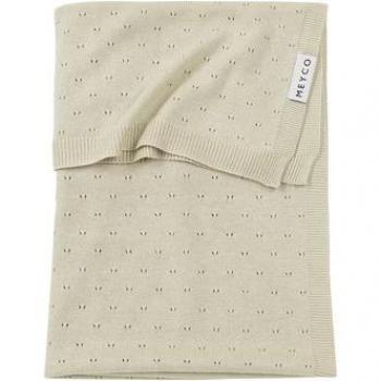 Manta de bebé Ajour de bambú suave 75 x 100 cm beige