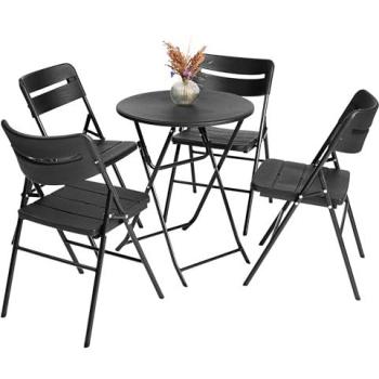 Portable Black Pavilion Table‑Chair Pack