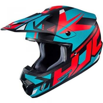 Casco de motocross HJC CS-MX II Madax, color negro, verde y rojo, talla L