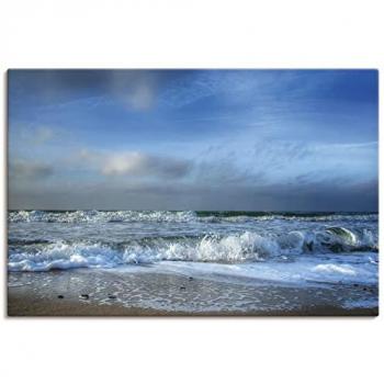Ostsee Wandkunst von ARTLAND, blau, B:120cm H:80cm, als Leinwandbild, in diversen Formaten