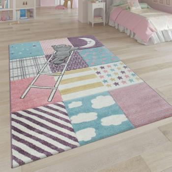 Orso Luna Stella Tappeto Rosa 133 cm²