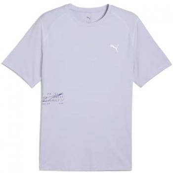 Camisa Deportiva Puma Manga Corto Estampada Mesh Lila