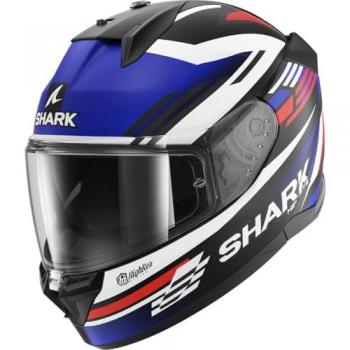 Shark D-Skwal 3 Firstlap Casco - Negro Blanco Rojo Azul (XL)