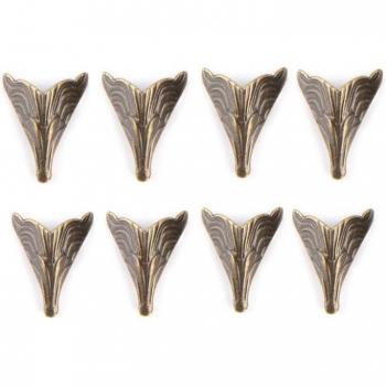 8 Stuks Hoekbeschermers 20x26mm in Antiek Brons voor Decoratie
