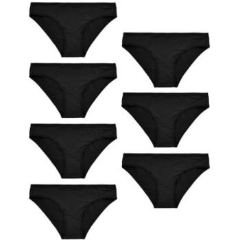 Sous-vêtement bikini noir en microfibre – 7 pièces