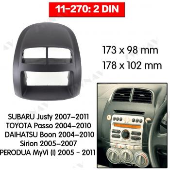 Radio-Fascia für SUBARU Justy / TOYOTA Passo / DAIHATSU Boon / Sirion für Auto-Stereo-Radio-Installation