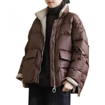 Chaqueta de plumón ligera para Mujer, acolchada, color negro, ropa de calle