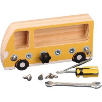 Tablero Interactivo de Madera con Tornillos