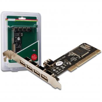 Tarjeta PCI de 5 Puertos USB 2.0 Digitus