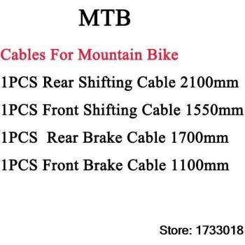 4pcs MTB Road Bike Brake Inner Cable Set 1100mm 1550mm 1700mm 2100mm