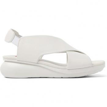 Sandalias Camper de cuña de piel con tiras cruzadas para mujer