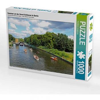 Foto-Puzzle Sommer an der Havel-Schleuse in Berlin von Konstanze Junghanns, 1000 Teile, Größe 64 x 48 cm