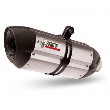 Terminale di Scarico Mivv Suono Acciaio Nero per Yamaha YZF 1000 R1 (2009-2014)