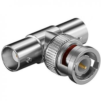 BNC-Kompaktadapter 1 x BNC-Stecker auf 2 x BNC-Buchse, T-Form