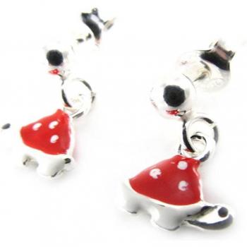 Scarlet Turtle Pearl Studs