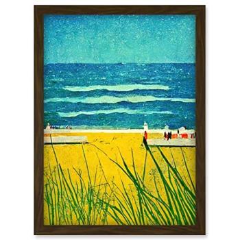 Sandy Shore Panorama Frame‑Ready A4