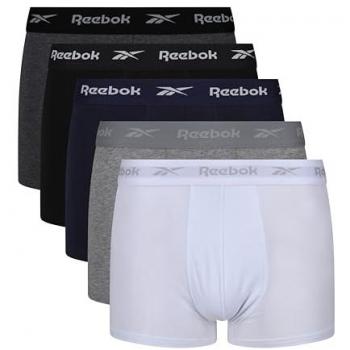 Men's Reebok Boyes 5 Pack Trunk - Black/White/Grey - Size 35/34/32