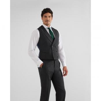 Chaleco Stretch Gris Silbon Cuello Redondo