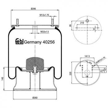 FEBI BILSTEIN 40256 Federbalg