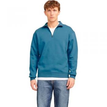 Sudadera Jack & Jones Bradley con media cremallera Oceanview para hombre XS