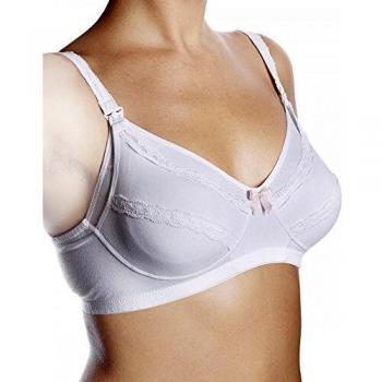 Chicco Mammì Reggiseno Allattamento Postparto in Cotone Elastico, Taglia 3C, Colore Bianco