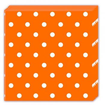 Panni da tavola arancio a pois triple strati 33x33 cm