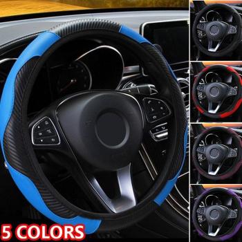 Copertura Volante Auto Finta Fibra di Carbonio Antiscivolo