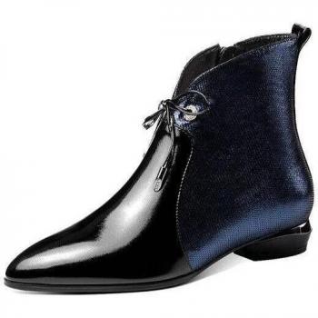 Women’s Winter Ankle Boots - Plus Velvet, Low-Heeled, Size 40