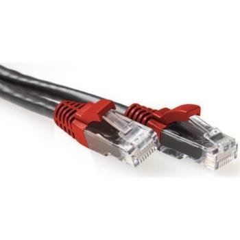 Cat6a U/UTP Kreuzkabel schwarz/rot 1,00m (IB6201)