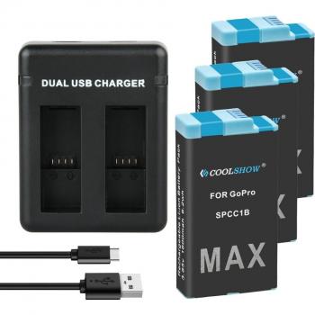 Batería de litio 1600mAh para cámara GoPro Max, accesorios 360