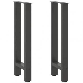 VidaXL Coffee Table Legs Anthracite 2 pcs 28x(72-73) cm Steel