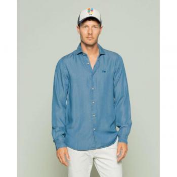 Camisa Tencel Denim Azul Scotta 1985