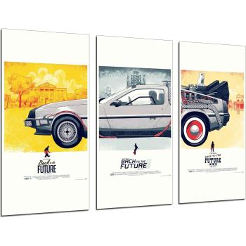 Cuadros Retro-Futuristas en Madera: Pack 3 Artículos para Pared