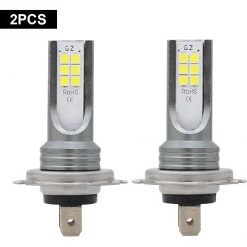 Super Bright H7 LED Headlight Bulb Set 40W 3600LM 6000K White Replacement Fog Lights