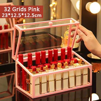 Lippenstift-Aufbewahrungskasten aus Glas – abgedecktes 18/32-Gitter